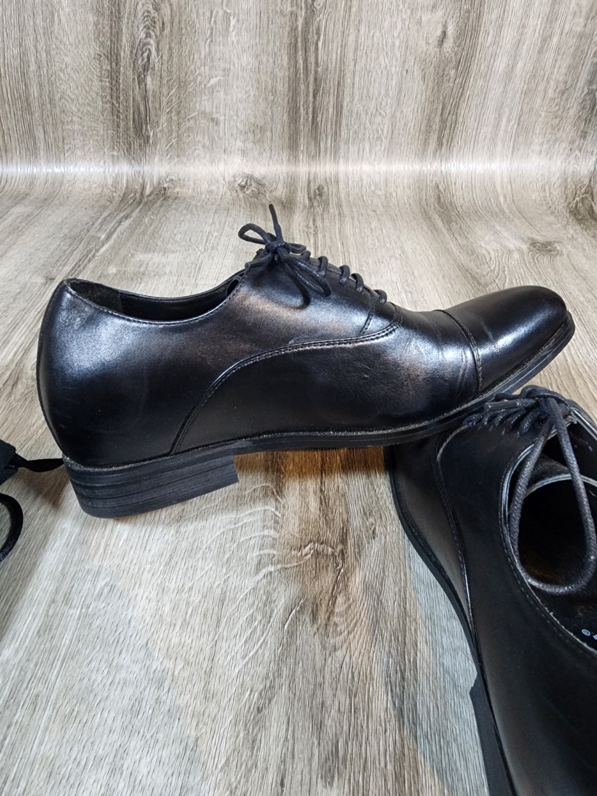 Sz 6 CHAMARIPA Elevator Shoes Men Black Oxford Dress Shoes Increase 10cm/3.9inch