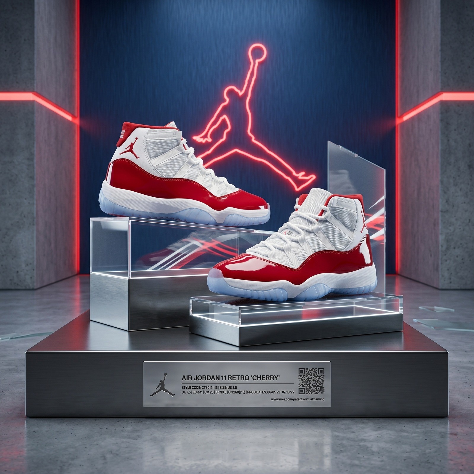 Jordan 11 Retro Cherry CT8012-116 Size 8 9.5W
