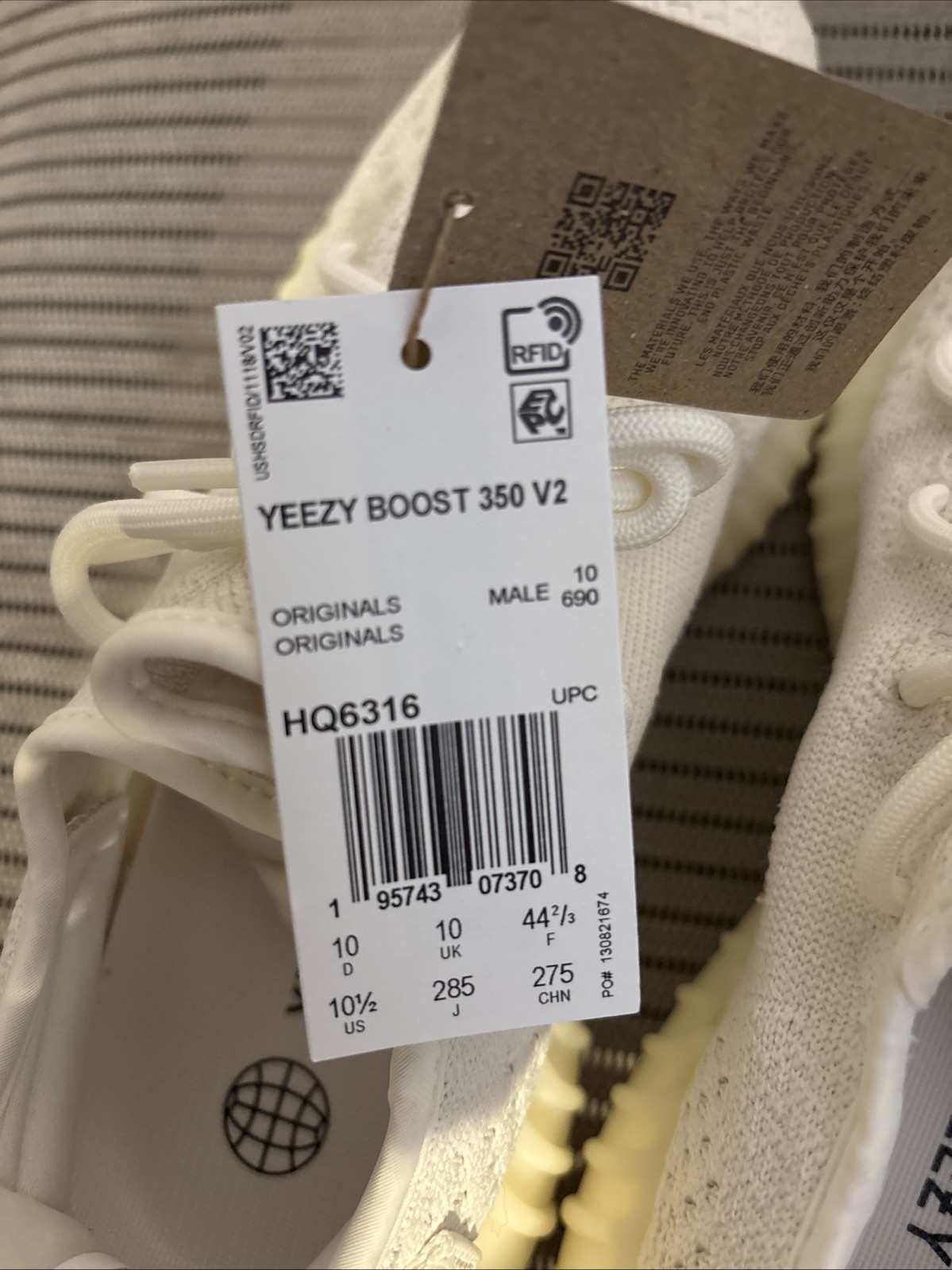 Size 10.5 – Adidas Yeezy Boost 350 V2 Low Bone – New in a Box – Buy It Now