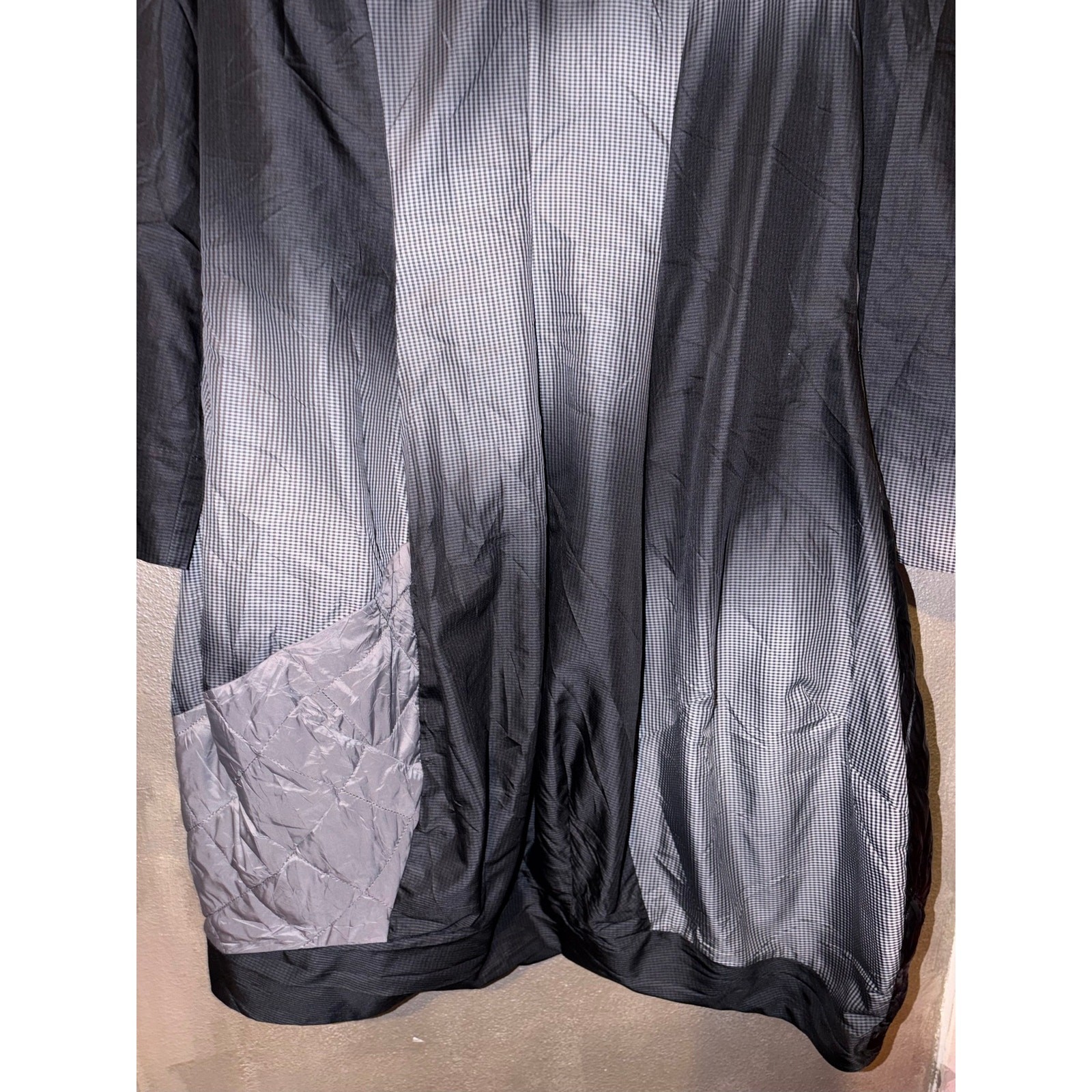 Alembika Urban Reflektor Storm Cocoon Shirt Dress Ombre Quilted Size 1 Oversized