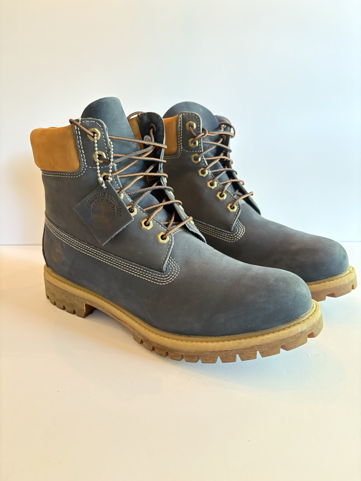 Timberland Premium 6” Waterproof Boots Navy Blue Nubuck Men’s Size 11 9653B