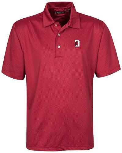 NCAA Davidson Wildcats Men’s Stretch Tonal Jacquard Polo (Cherrywood, Small)