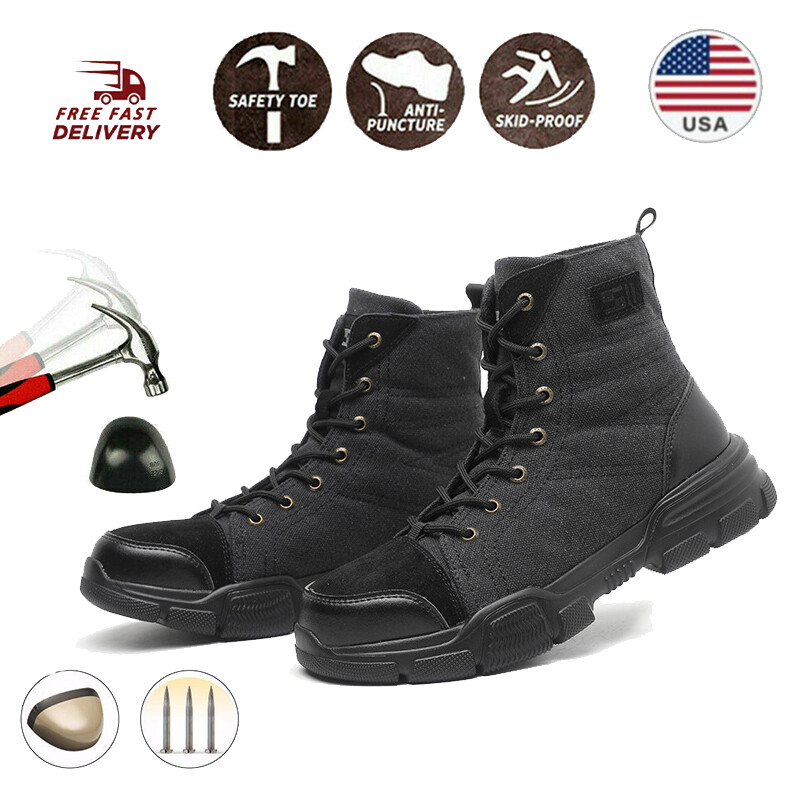 Mens Military Tactical Desert Work Safety Boots Motorcycle Combat Size 8.5