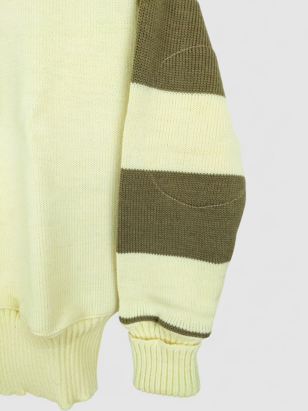 Todd Snyder Dehen Sweater Mens Small Brown Cream Wool 1/4 Zip Made in USA