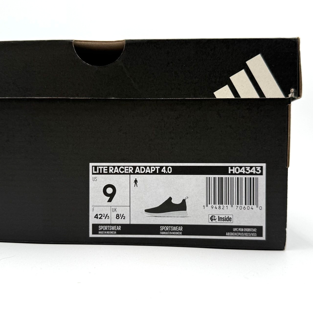 adidas Lite Racer Adapt 4.0 Slip On Men’s Shoes HO4343 Core Black / Cloud White