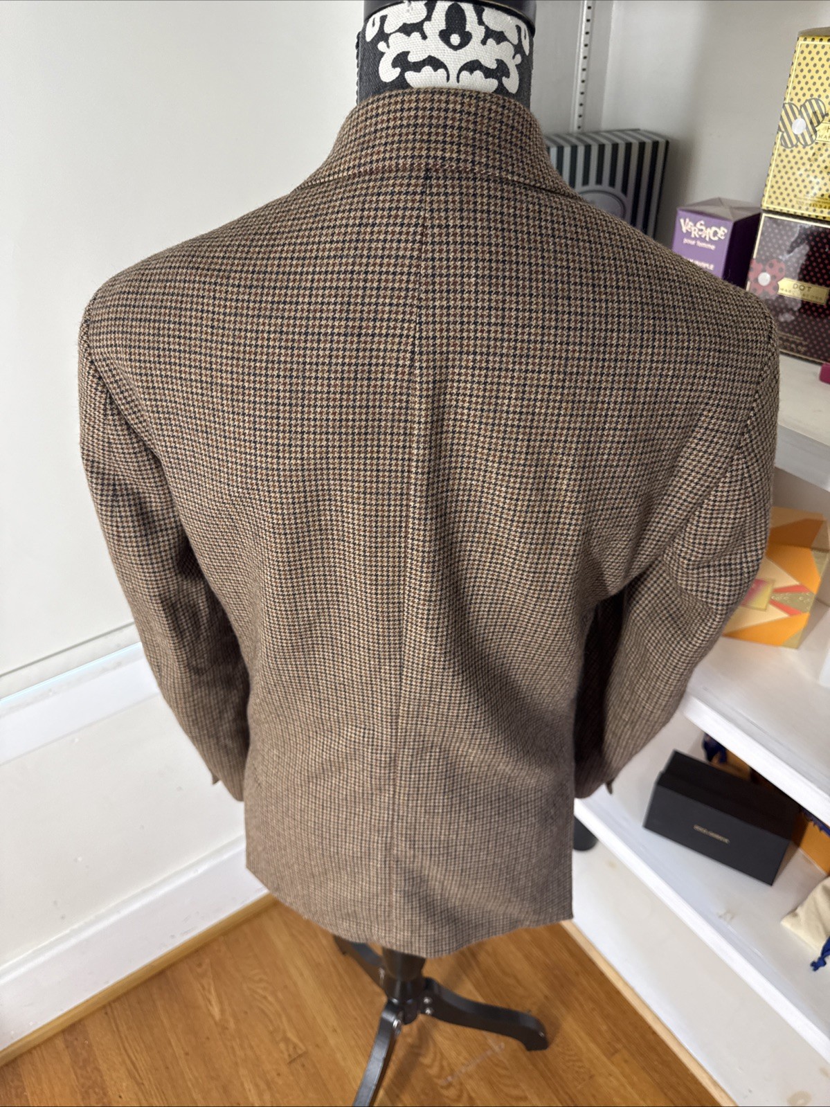 Tallia Men’s Slim-Fit Wool-Silk Herringbone Fall colors Sport Coat $295 36 Short