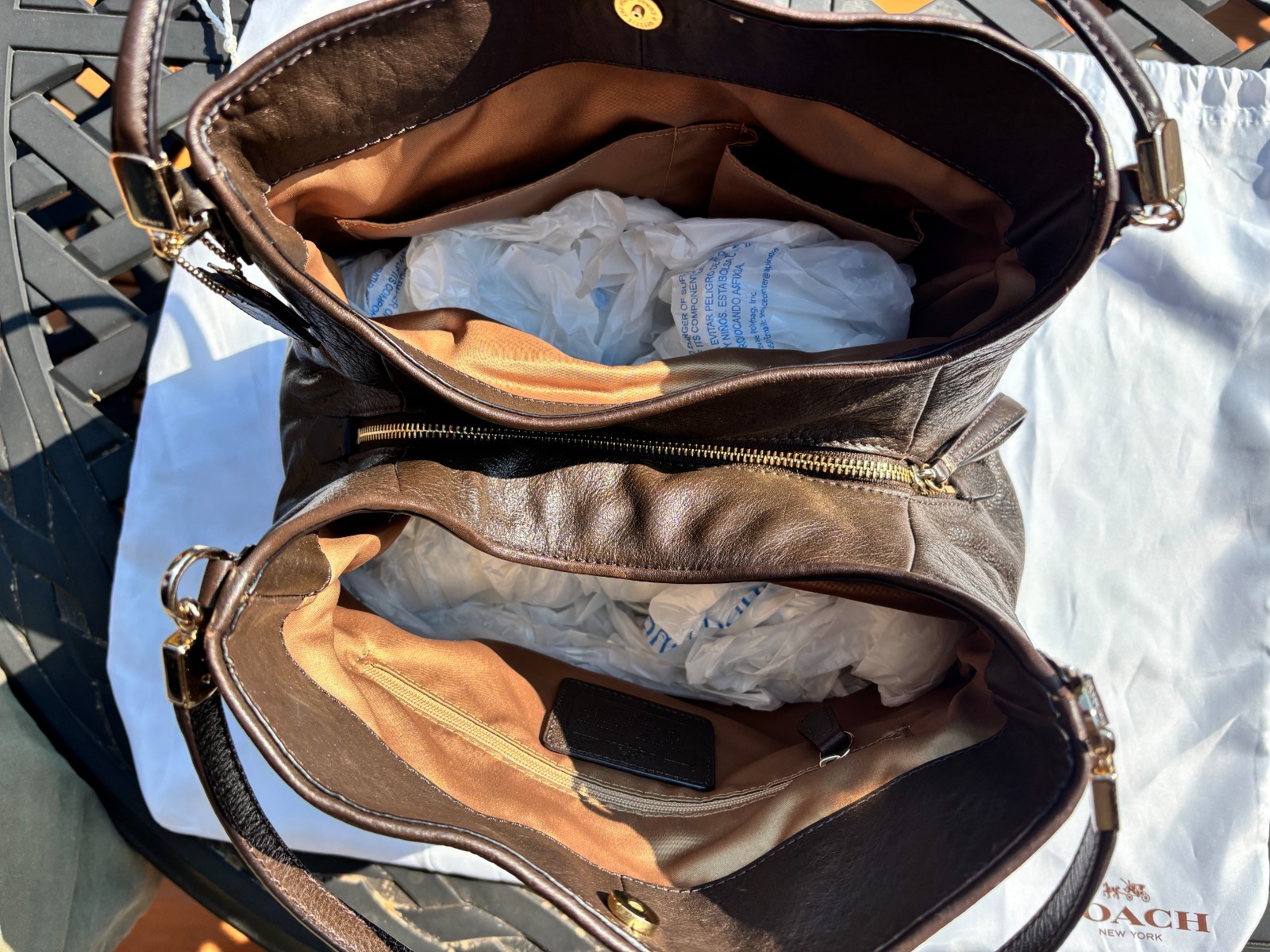 Coach Op Large Logo Shoulder Bag Madison Phoebe