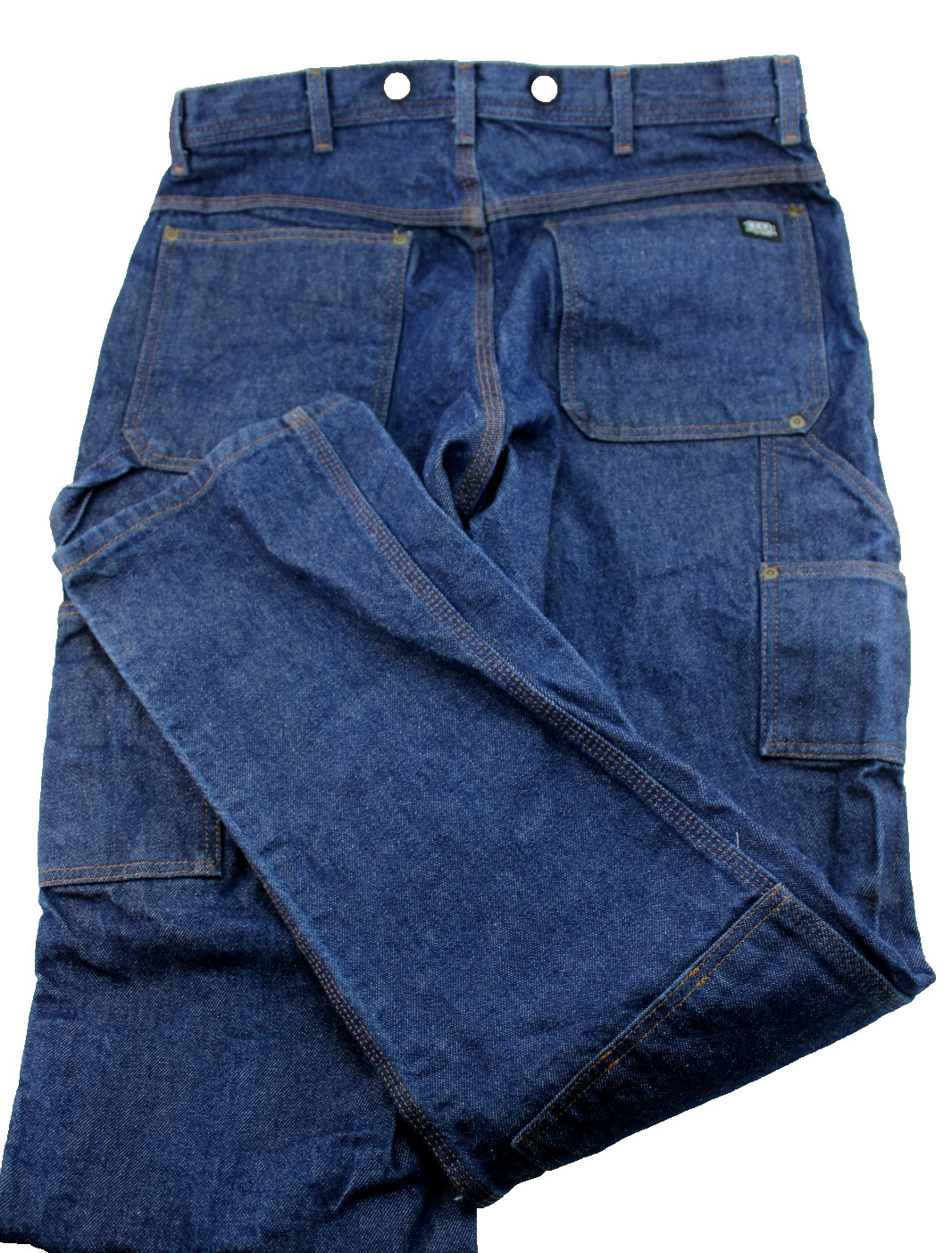 KEY Men’s 34 X 36 Double Knee Blue Denim Utility Work Jeans EXCELLENT CONDITION