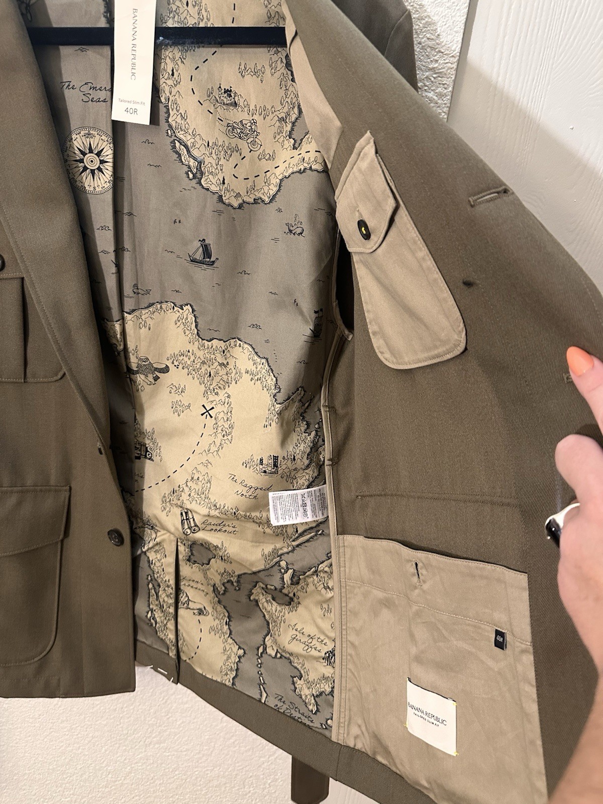 Banana Republic NEW Expedition 44 Heritage Mens Blazer Utility Safari Jacket