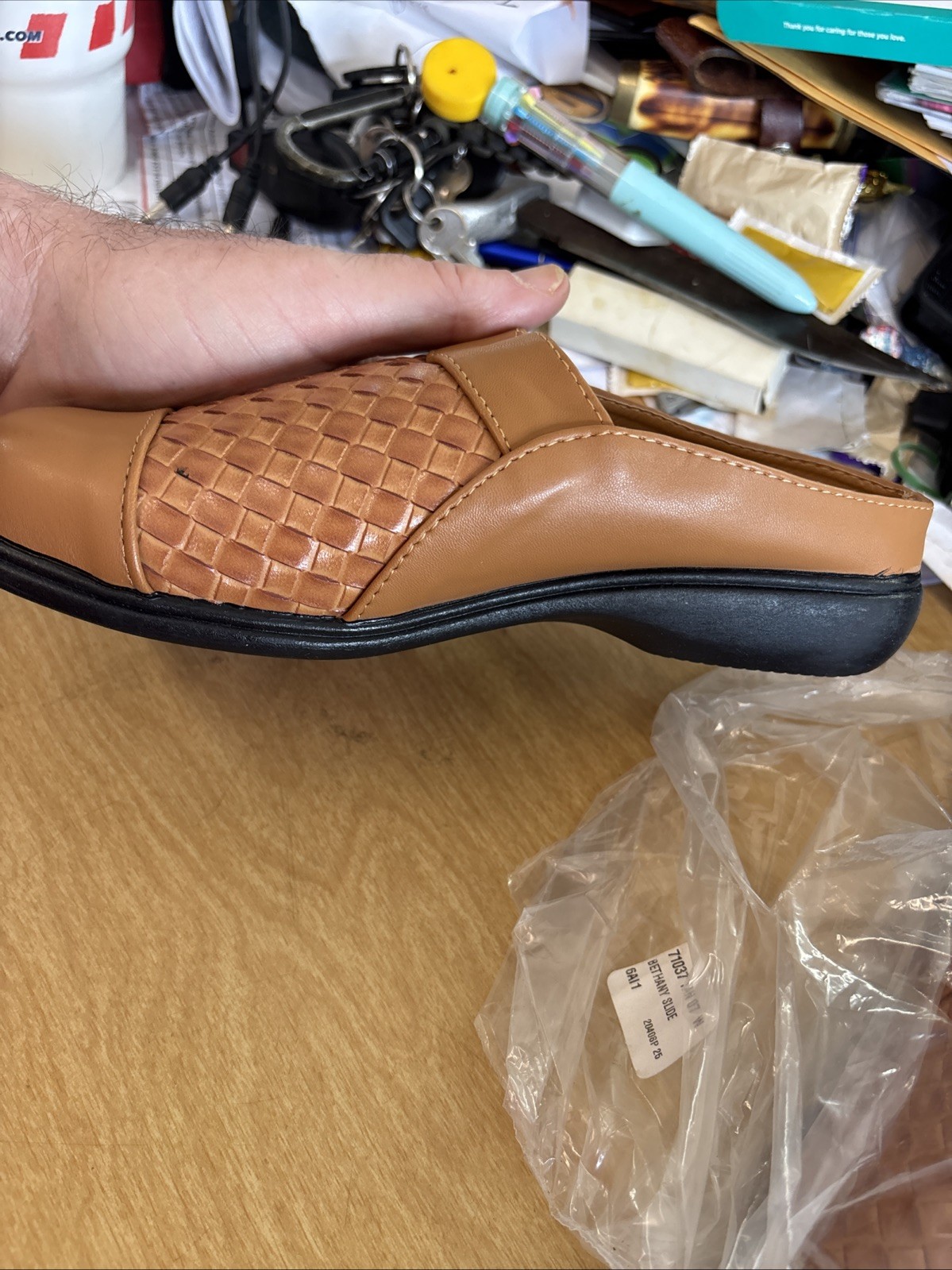 Ladies Faux Leather Size 7w Slipons Super Soft