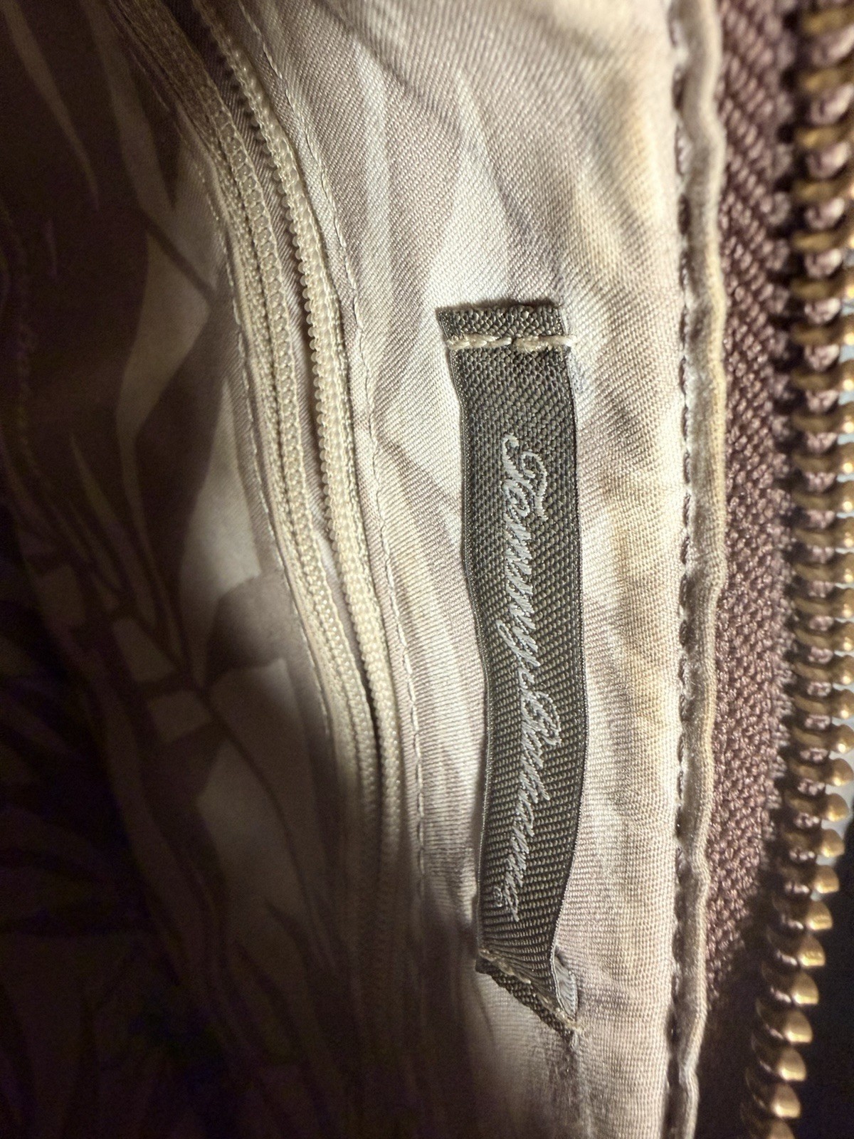 Tommy Bahama 100% Leather Brown Shoulder Bag with Leaf Cutout