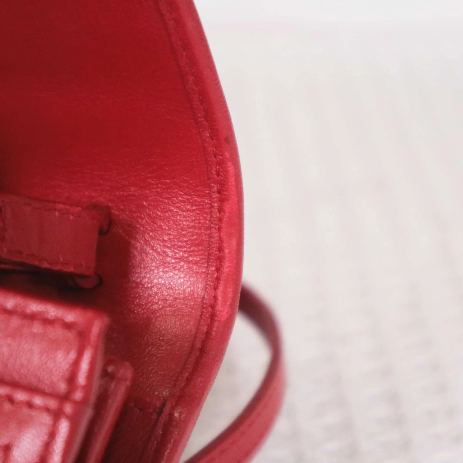 Prada Wallet On Chain Woc Red Tessuto Nylon Calfskin (mm042926f7r)