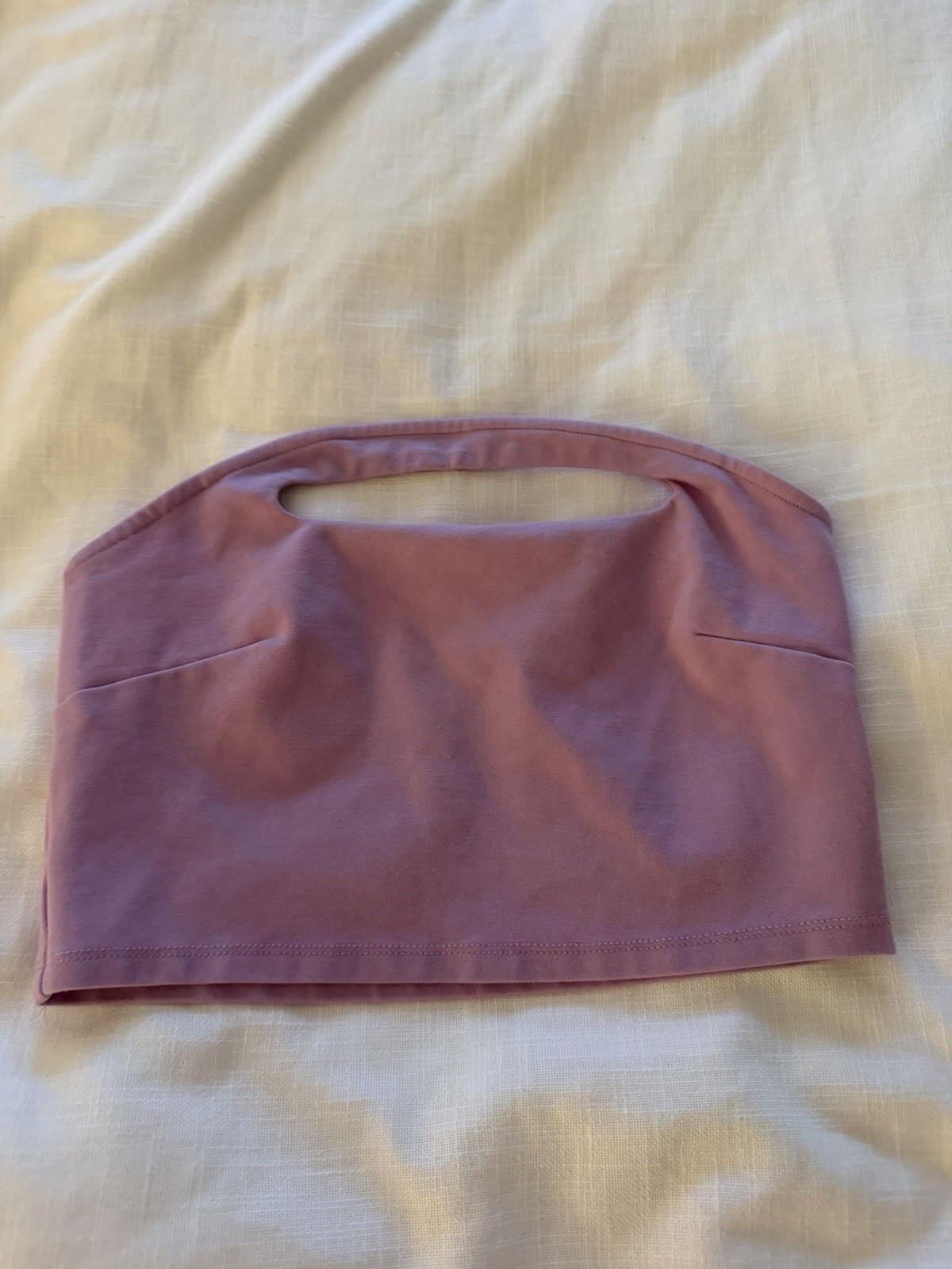Urban Outfitters Women’s Purple Solid Halter Crop Top M Sleeveless Pullover