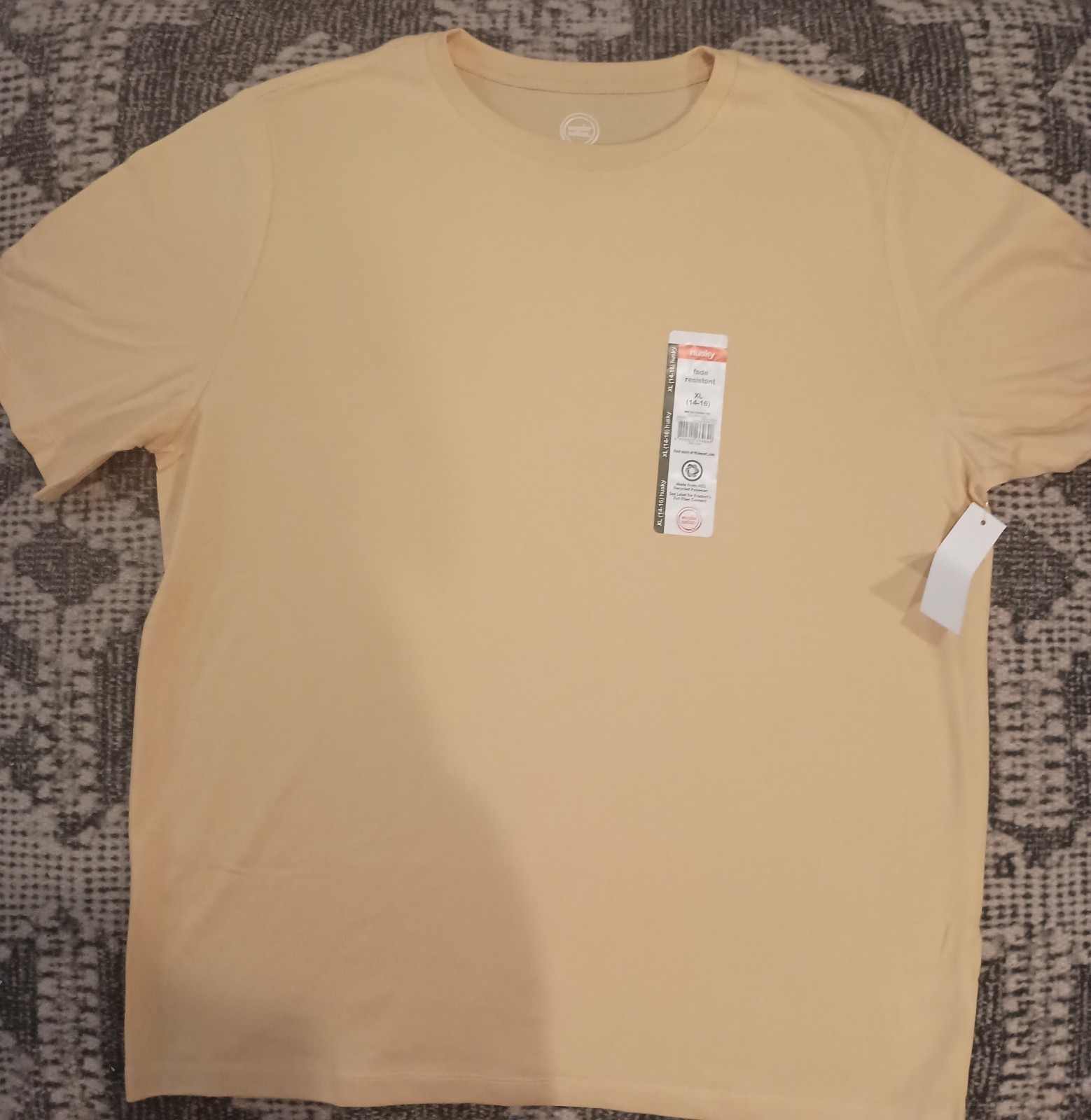 Wonder Nation Boy’s Yellow T-shirt XL (14-16) Husky Cotton/Poly Brand New