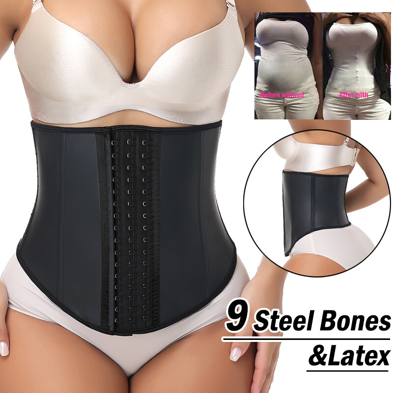 Latex Waist Trainer Corset Tummy Control entrenador de cintura Fajas Body Shaper