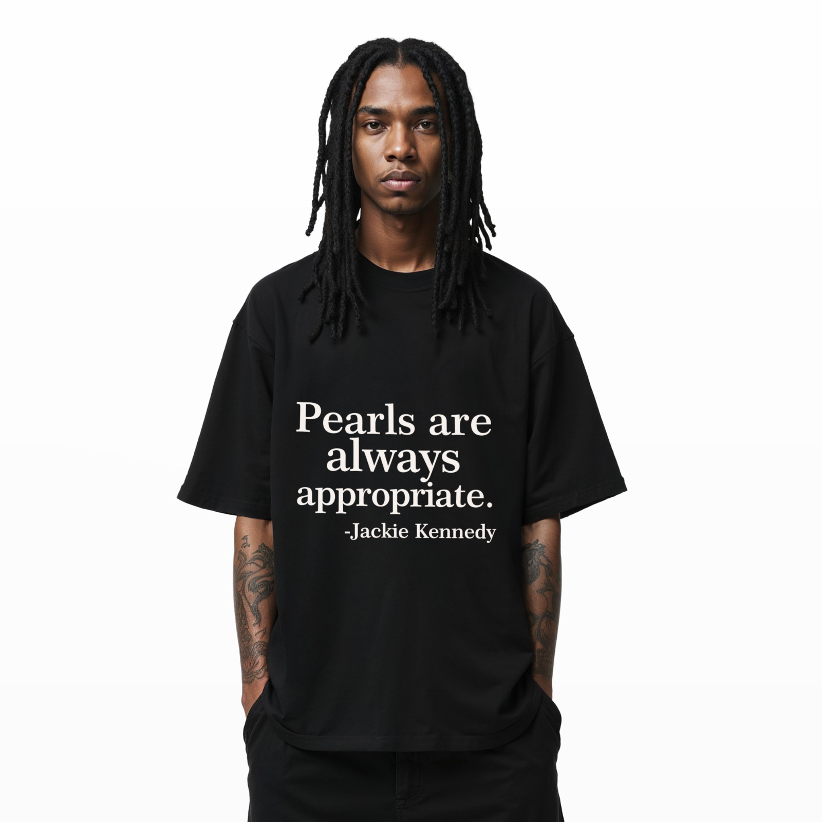 Pearls Are Always Appropriate T-Shirt Jackie Kennedy Quote Classic Tee A336