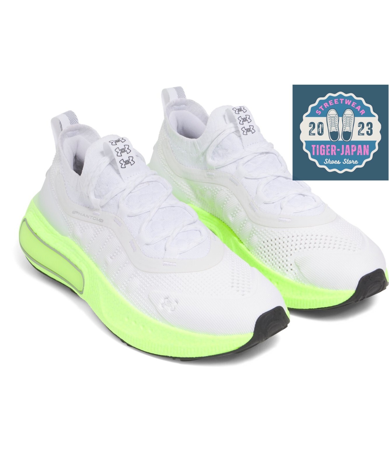 UNDER ARMOUR UA Phantom 4 3027593 104 White/Hyper Green/Black Men Lifestyle Shoe