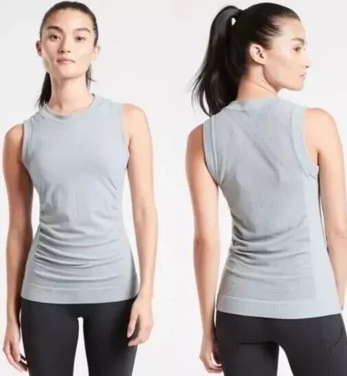 Athleta Foresthill Ascent Heather Tank-Light Grey Heather-Size XXS-NWT