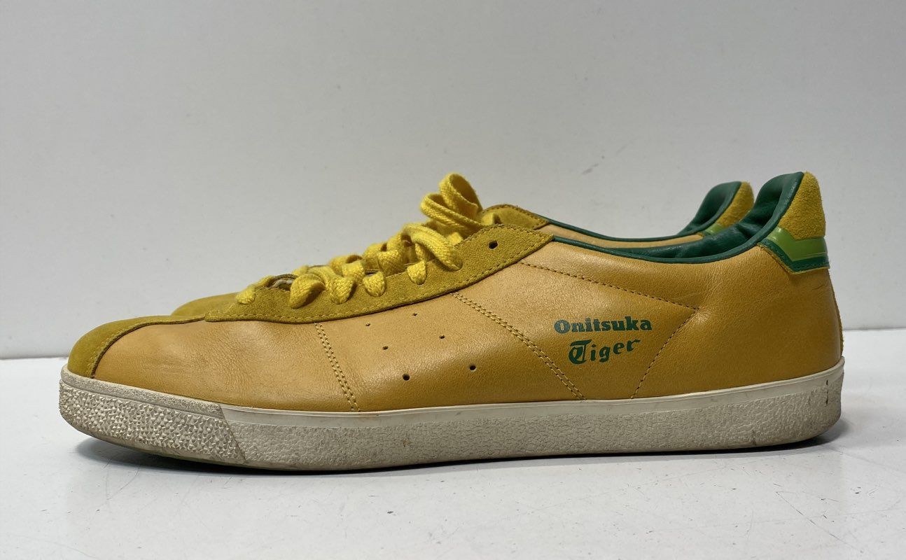 Onitsuka Tiger GSM Yellow Green Leather Low Top Sneakers Men’s Size 12