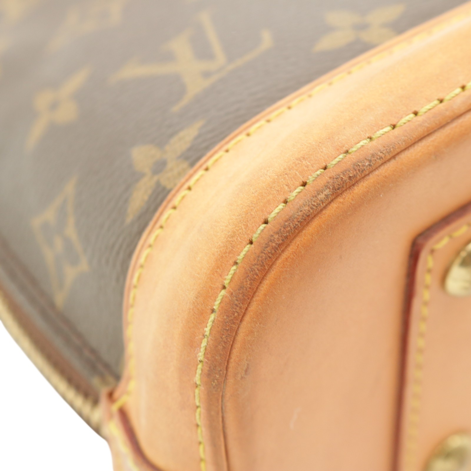 Auth.Louis Vuitton M53152 Alma BB Hand Bag Brown Monogram Canvas Serial: RFID