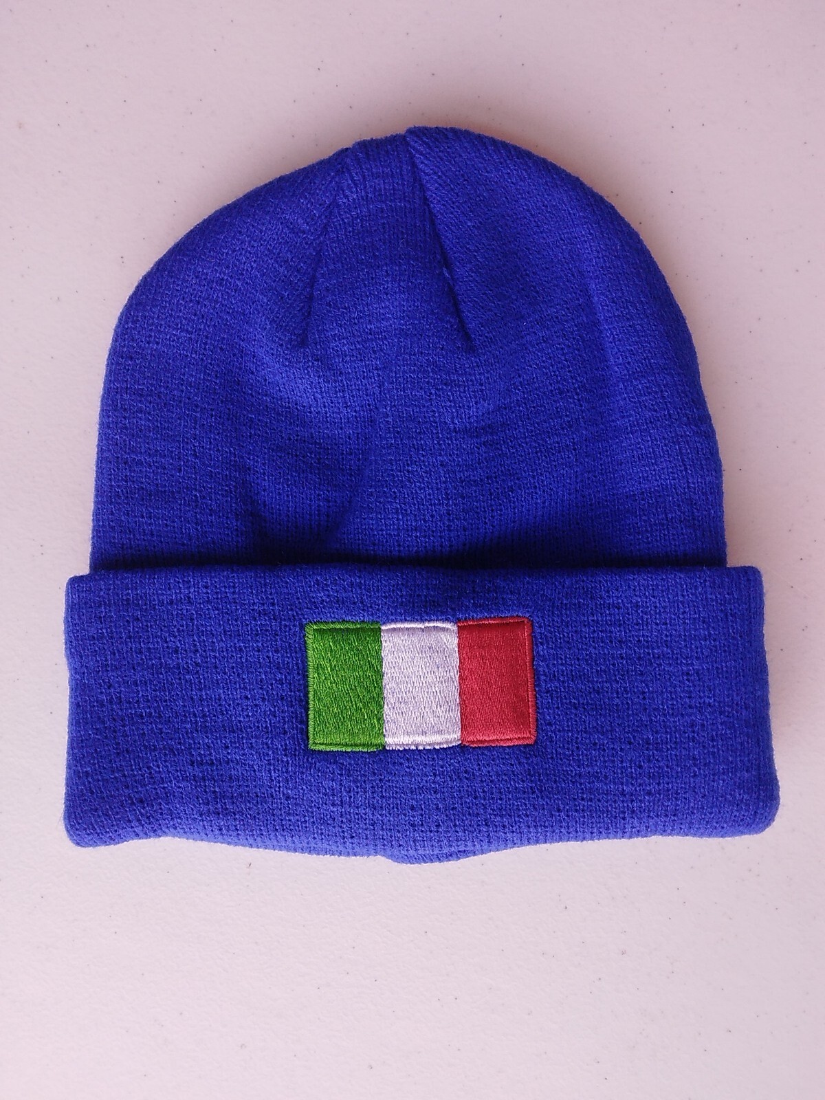 ITALY Italian Flag Embroidery Knit Beanie Skull Cap Winter Hat YOUR CHOICE