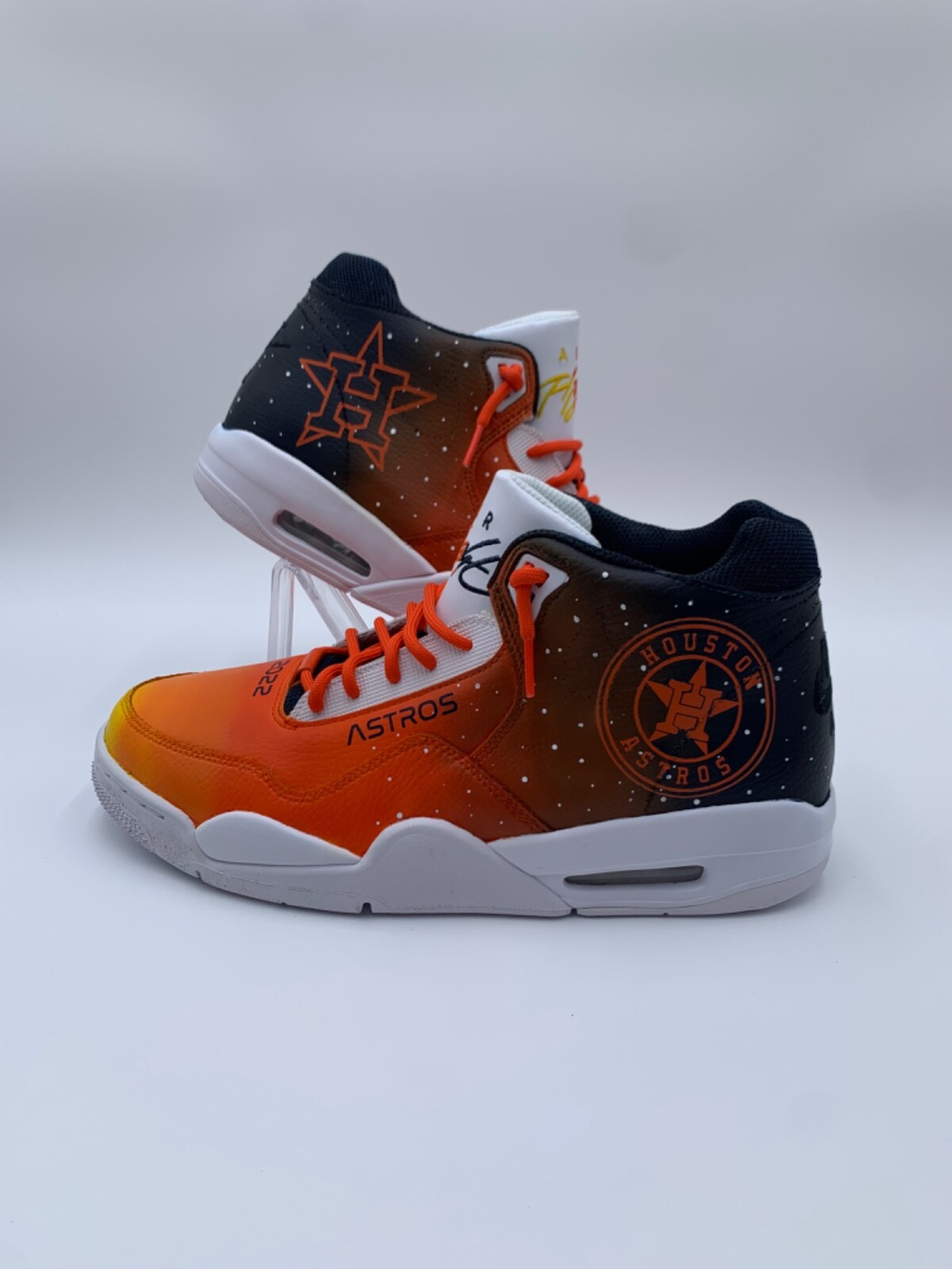 Custom Houston Astros Nike Flight Legacy Shoes sz 10