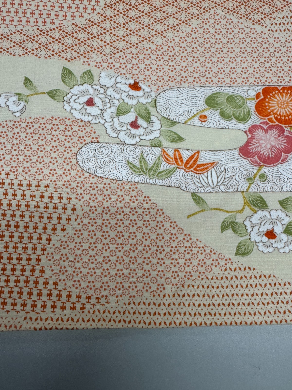 Japanese Vintage Kimono Fabric cloth Boro Wool Pink tradition 35.4×14.5 in