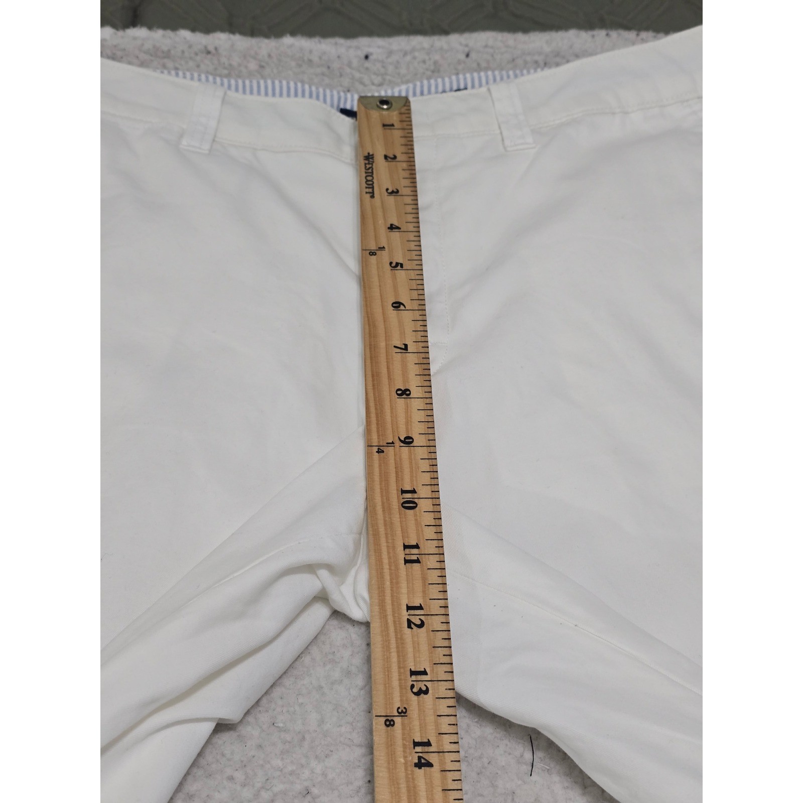 Ralph Lauren Sport Womens White Cotton Chino Pants Size 10 Embroidered Pony Logo