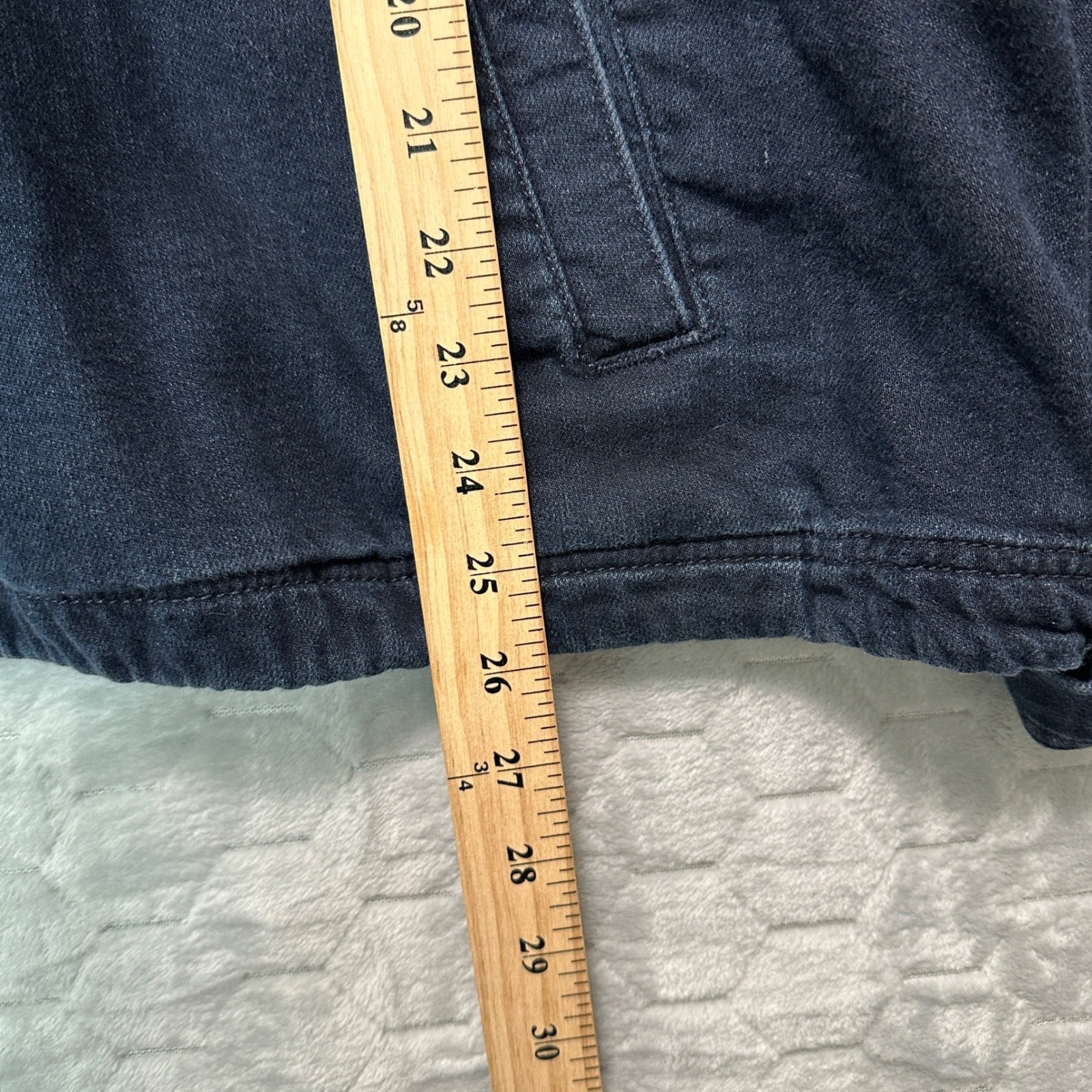 Rag & Bone Mens Half-zip Denim Anorak Hoodie Rinse L Athleisure Minimalist Stret