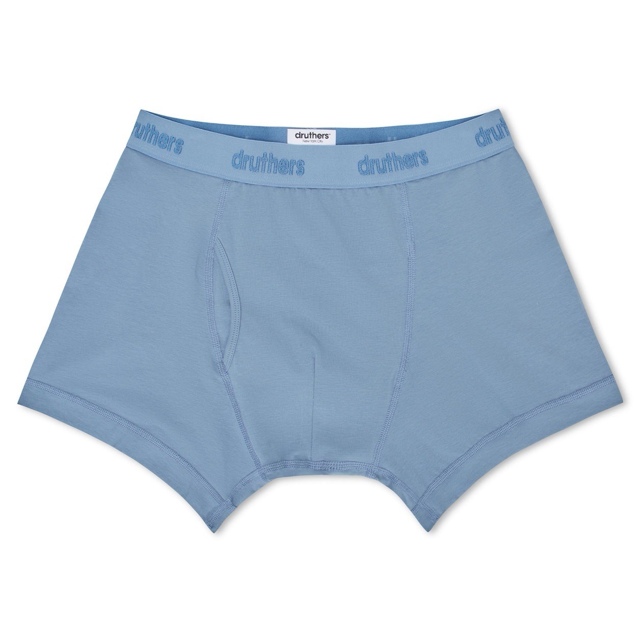 Druthers Set Of 3 ORGANIC COTTON BOXER BRIEFS – DUSTY BLUE Size M