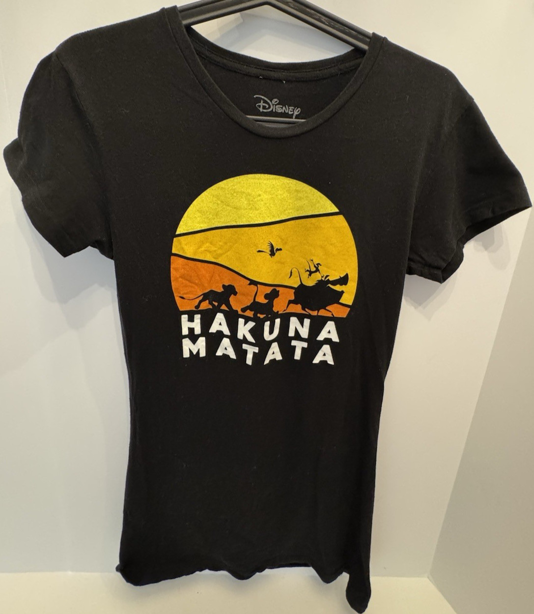 Disney Lion King Tshirt XL Black Hakuna Matata No Worries Big Logo 2 Sided Tee