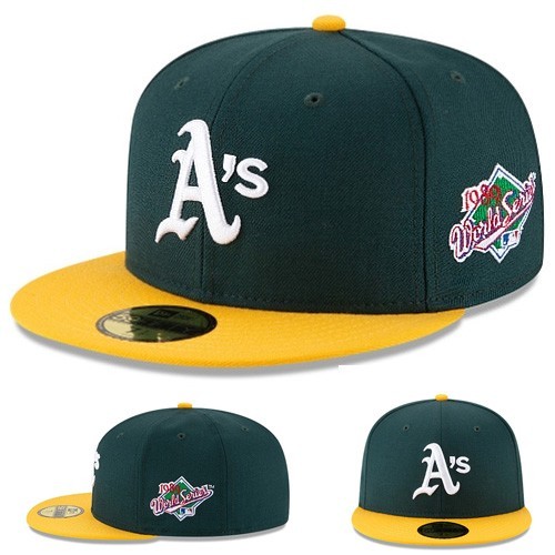 New Era Oakland Athletics Fitted Hat MLB Official 1989 World Series Green U/V