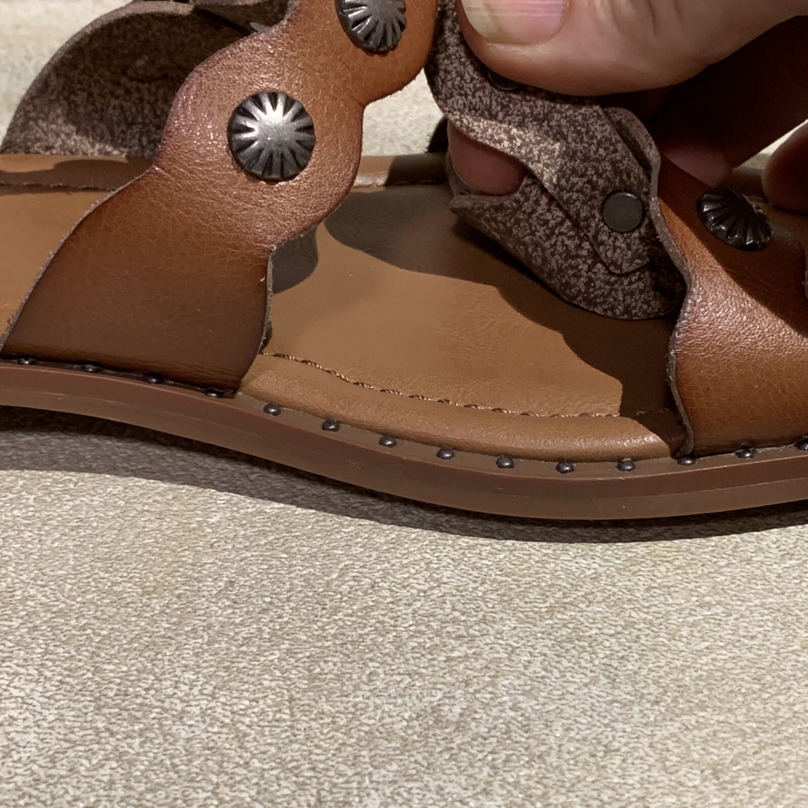 Michael Shannon Kelsey Man Made Materials Gladiator Sandals Studded ~ Size 10M
