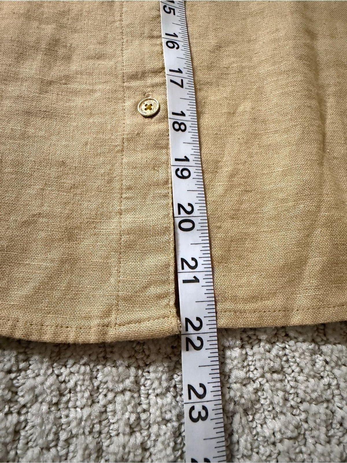 Michael Michael Kors Linen Blend Button Front Blouse Khaki Size M