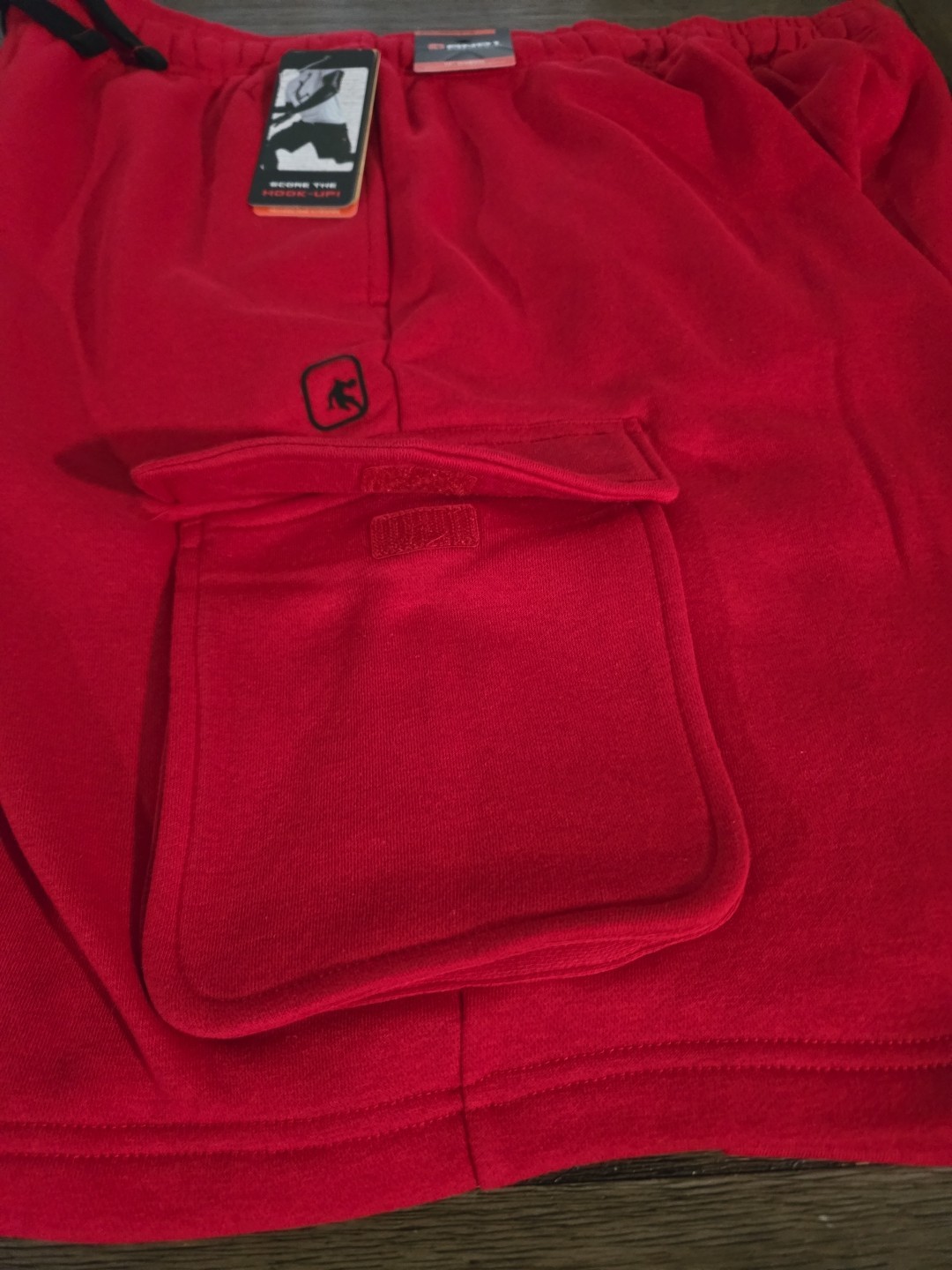 AND1 Ultimate Cargo Short Basketball 10″ Inseam Riot Red Size S,M,XXL