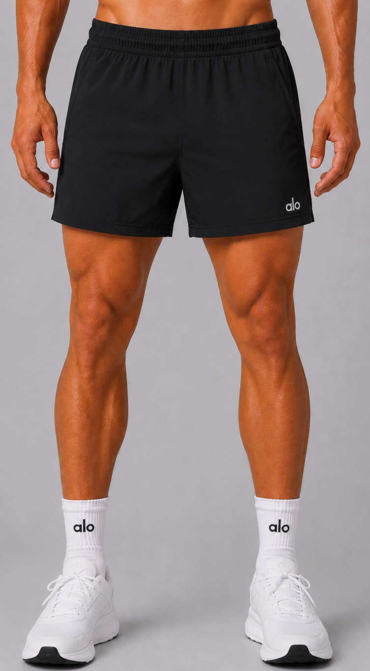 NWT – ALO Yoga 5″ Adapt Running Shorts – M6141R – S Small – BLACK