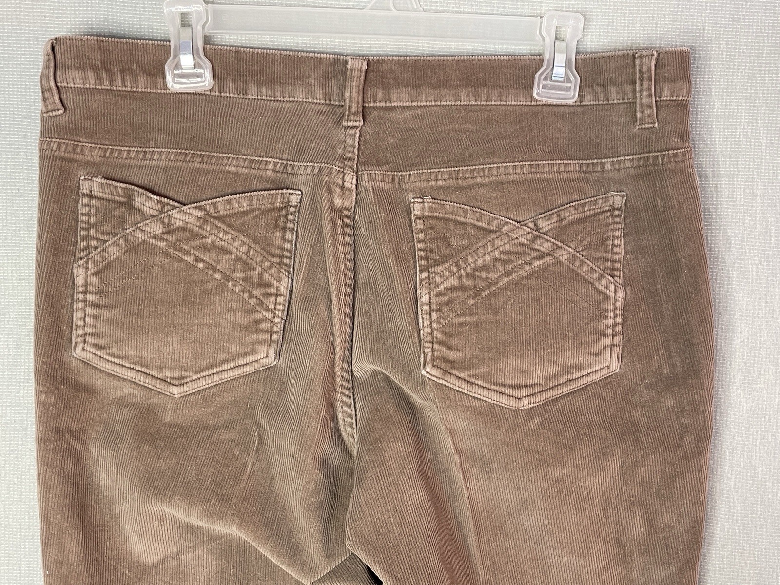 Vintage Covington Stretch Tan Corduroy Pants Women Sze 16P 98% Cotton 2% Spandex