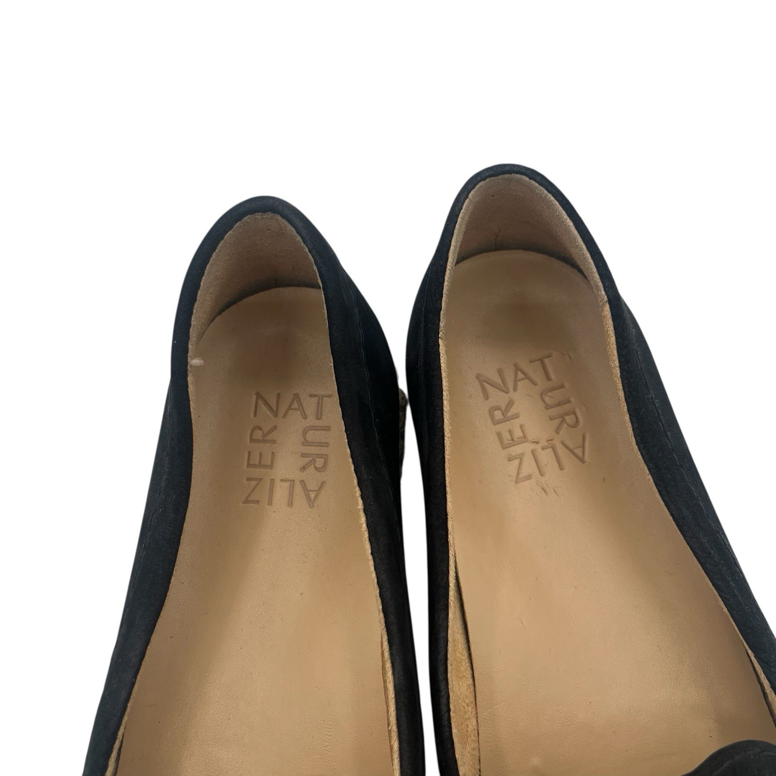 Naturalizer Alexa espadrille flat black suede Size 8 Minimalist Coastal Slip On