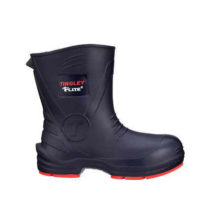 Tingley 26226 Unisex Flite Mid Rubber Boots, Steel Toe, 10 In Height, Navy