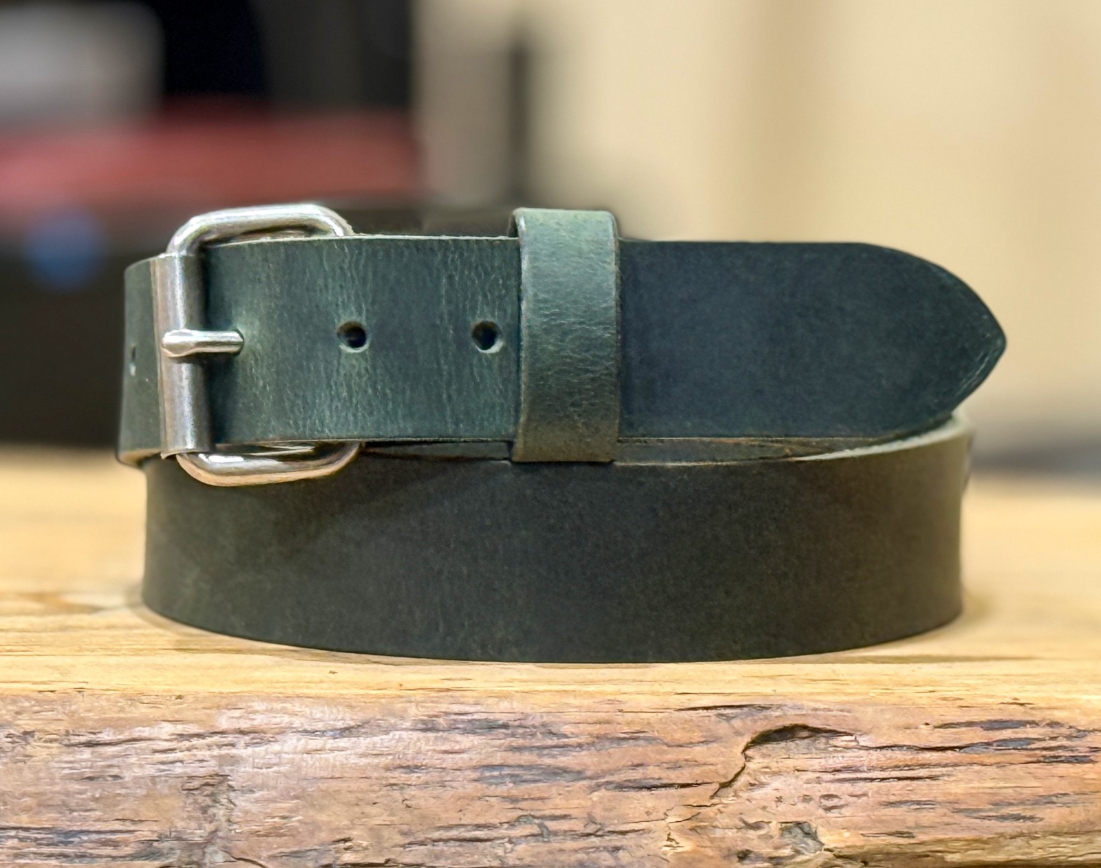 Full Grain Leather Belt 1.5″ Heavy Duty Buffalo Crazy Horse Work Belt USA