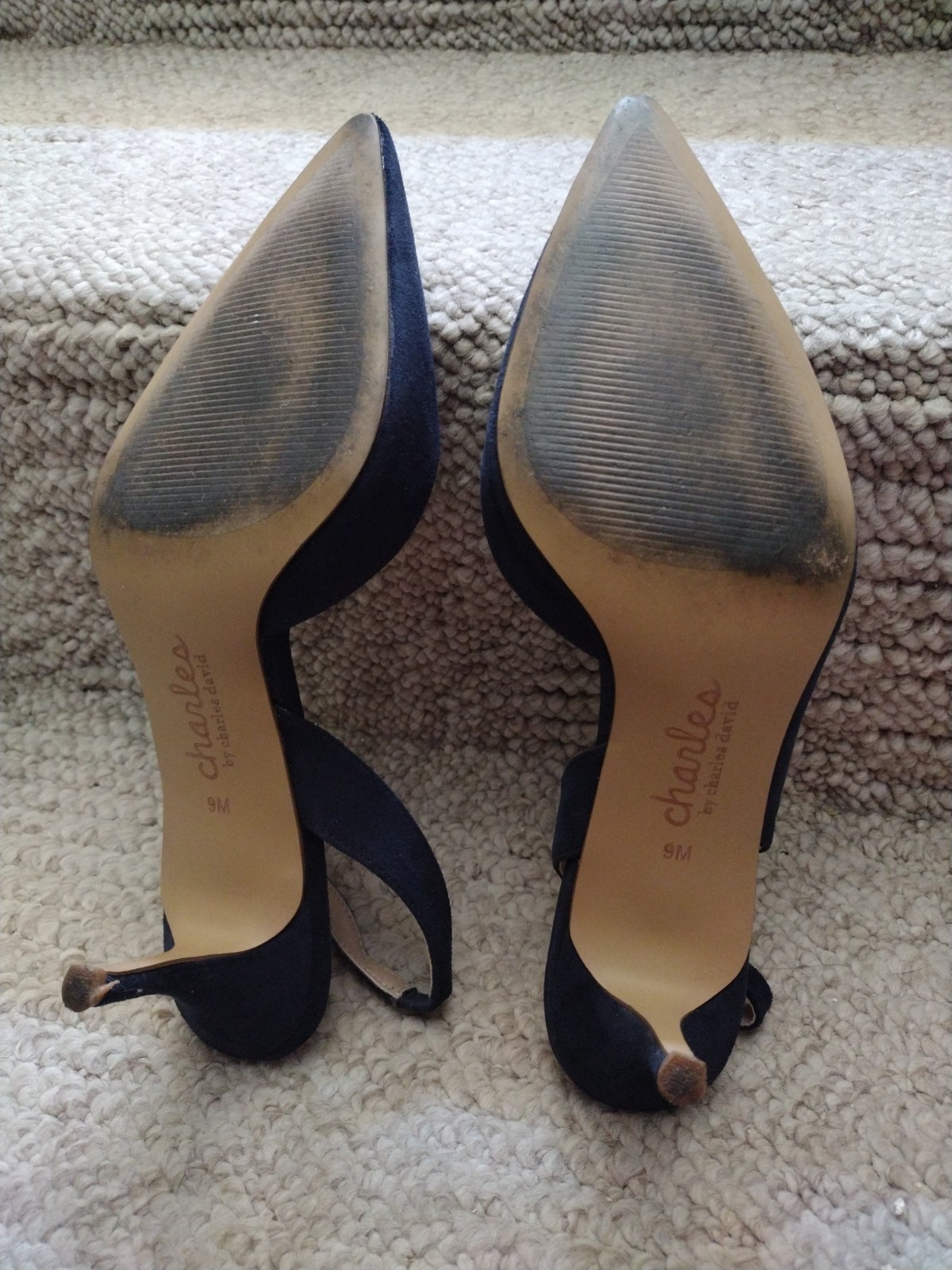 Charles by Charles David Navy Slingback Pumps Excellent Condition Size 9