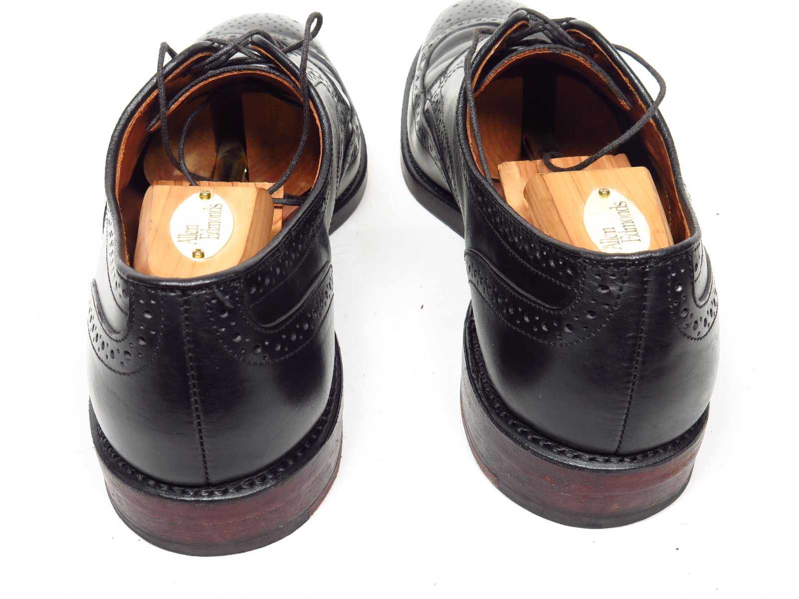 Allen Edmonds Player’s Shoe Full Brogue Wingtip Derby in Black Calf, 11 D
