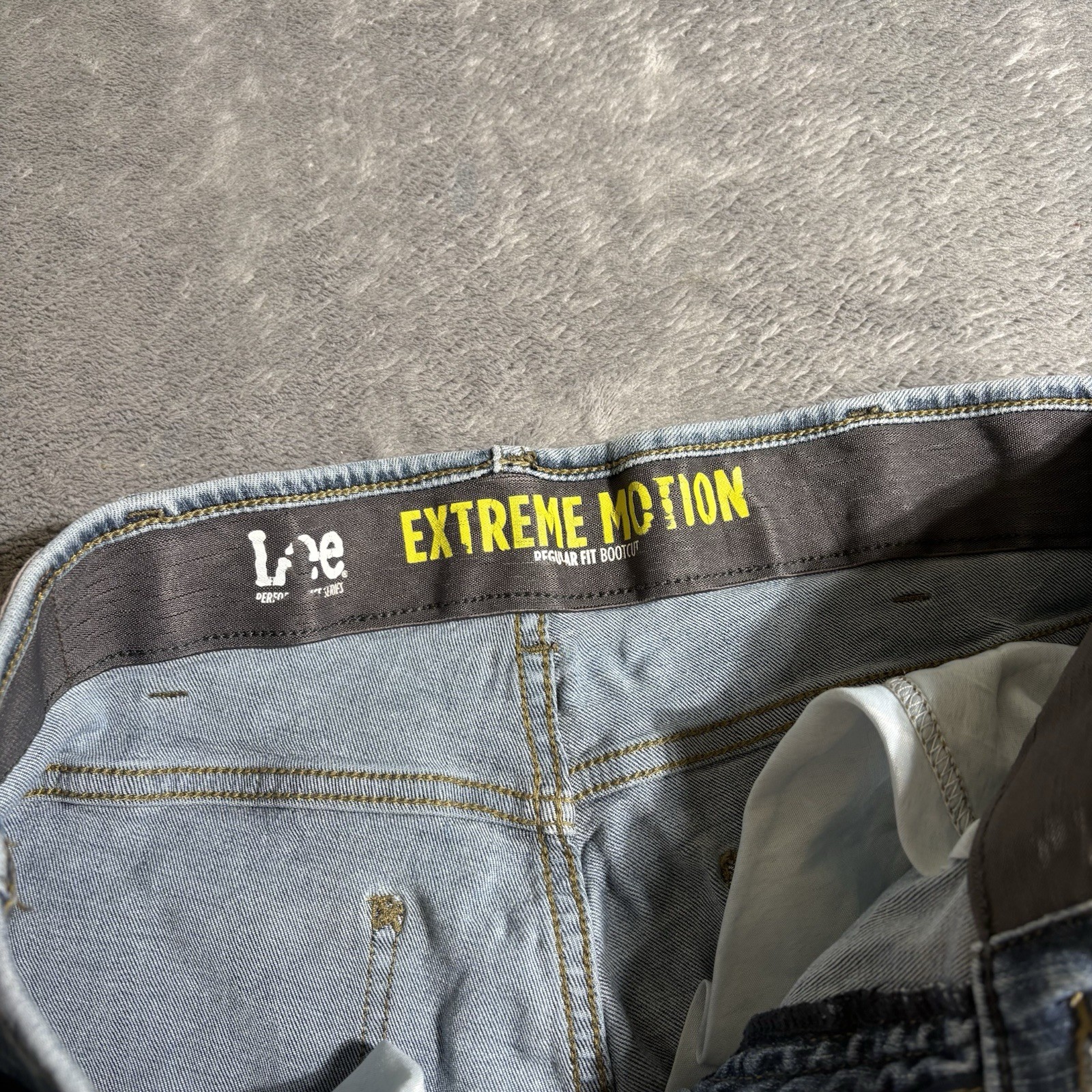 Lee Extreme Motion Jeans Mens 32×30 Blue Bootcut Stretch Denim