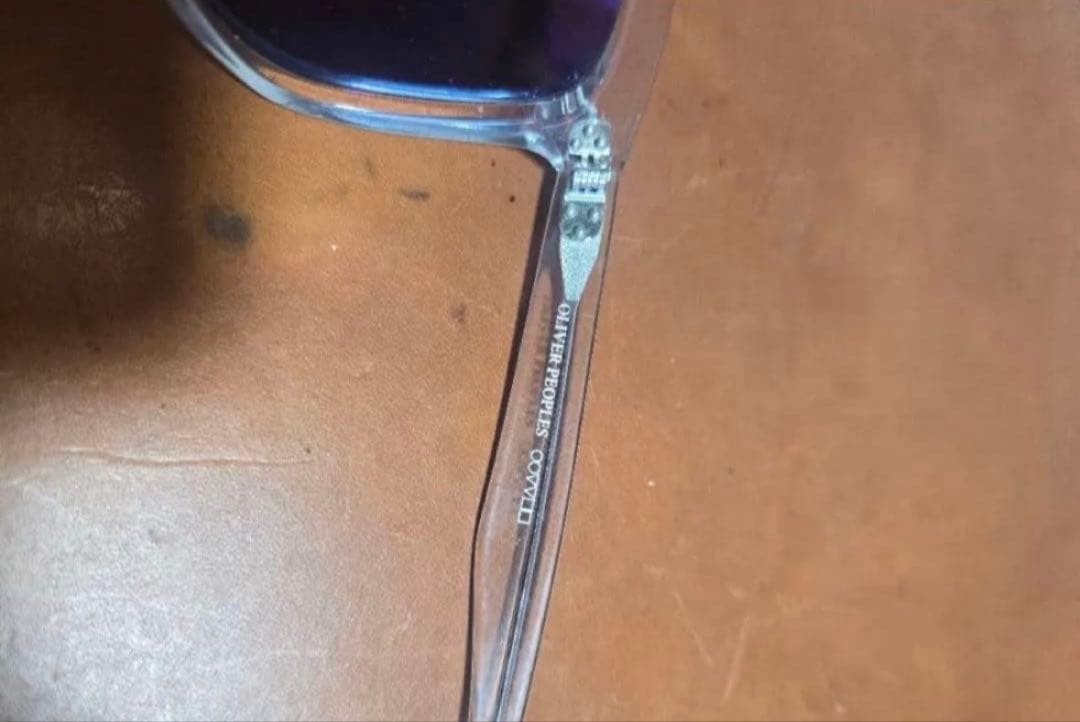 Oliver Peoples Clear Frame Sunglasses Blue Lens 51mm Used