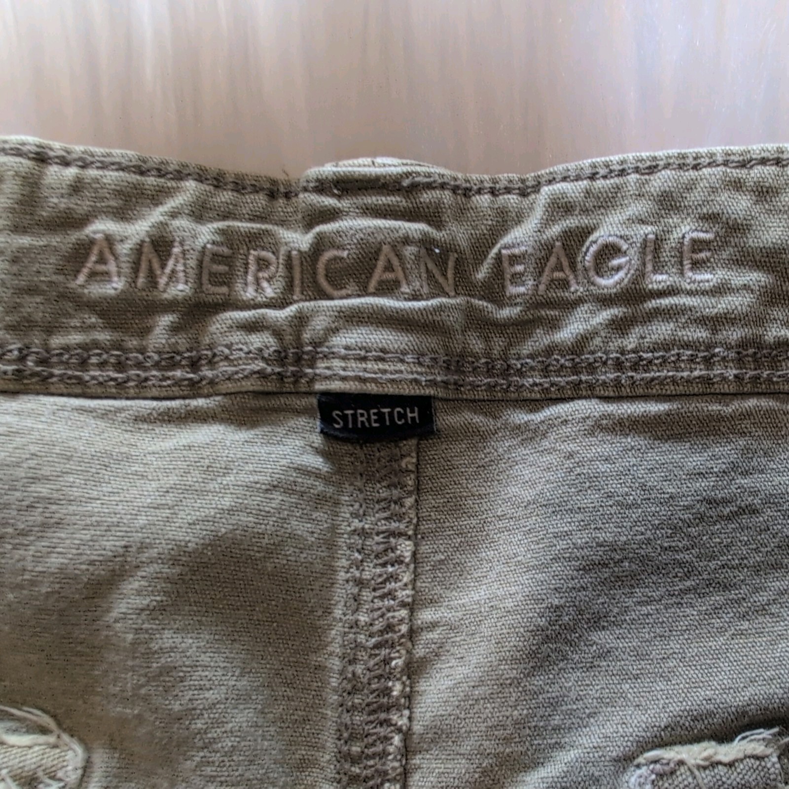 American Eagle ✨ Highest Rise 90s Boyfriend Shorts Womens 18 Green Stretch Cargo