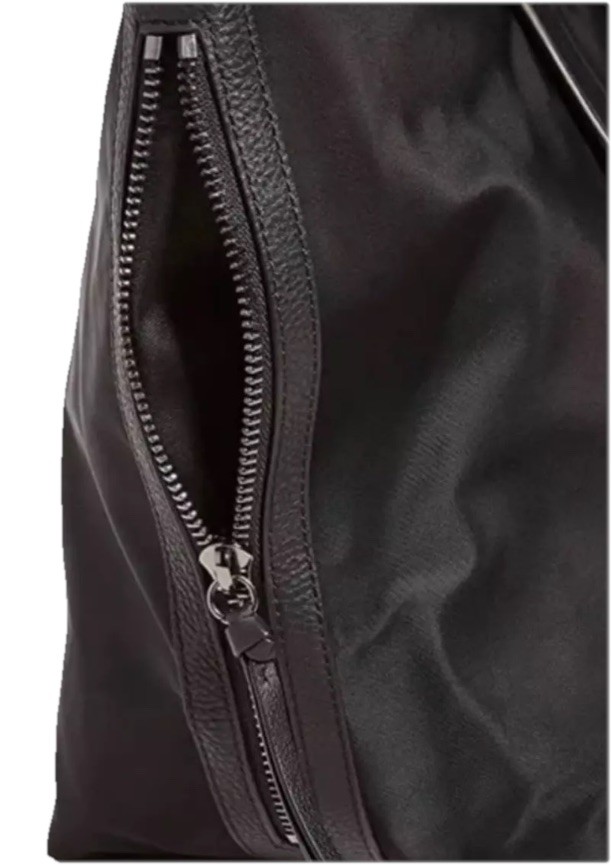 Botkier New York Bond Lightweight Tote Bag Black Nylon Zipper Accent Brand New