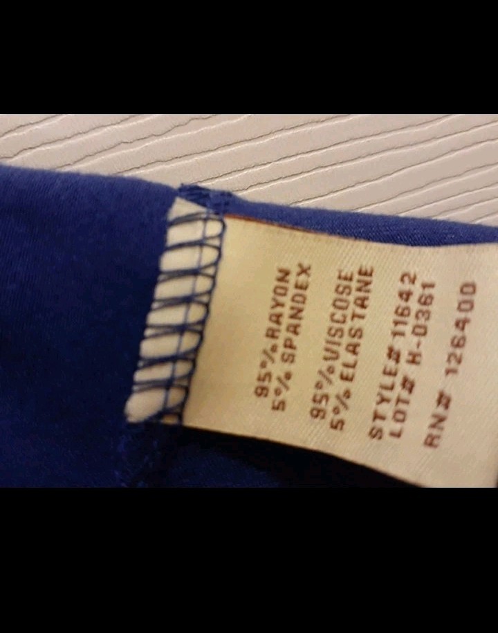Antthony 1X Blue 3/4 Sleeve Top