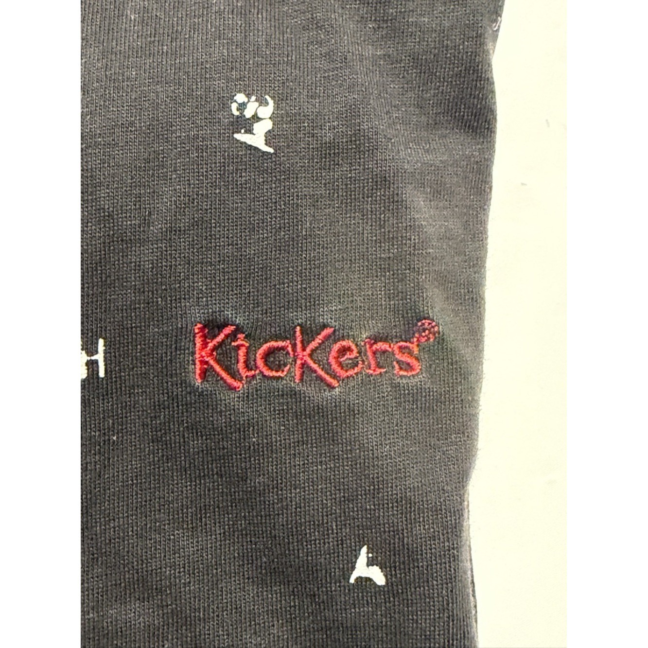 Kickers Black Polo with Red Embroidered Logo and Collar Stripes