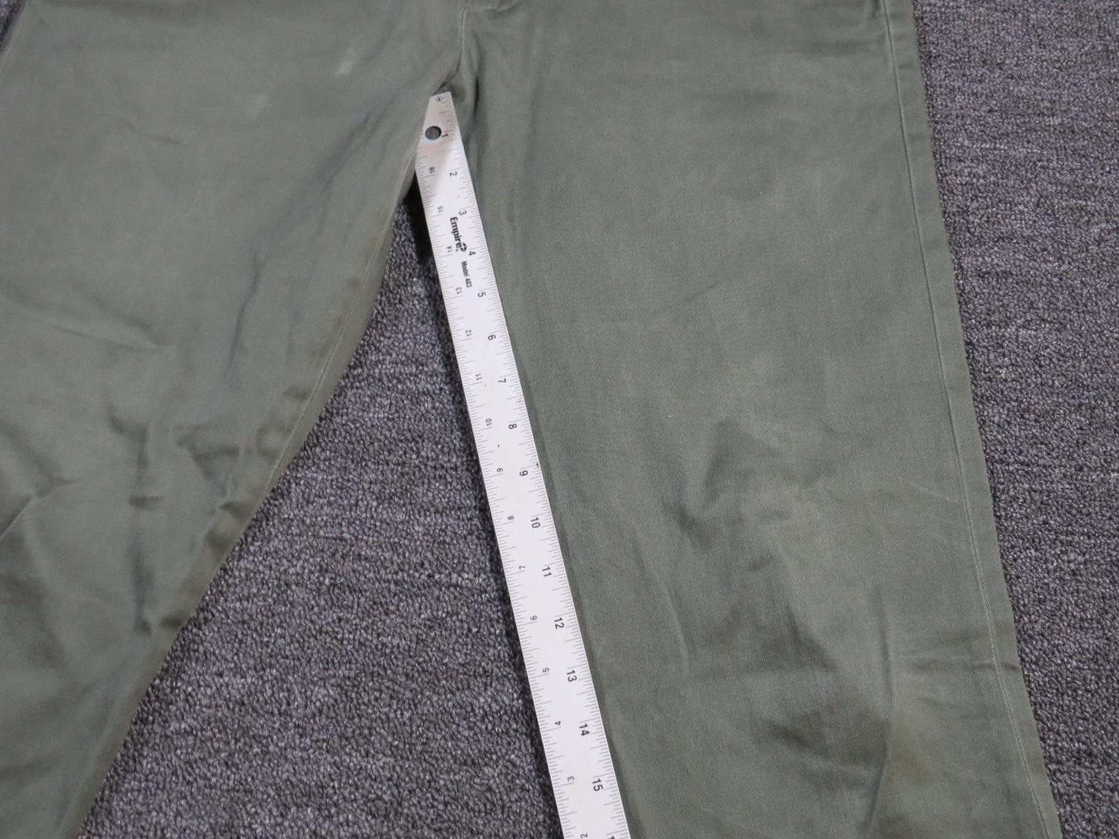 J Crew Bowery Pants Mens 32×30 Green Stretch Chino Straight Leg Casual Office