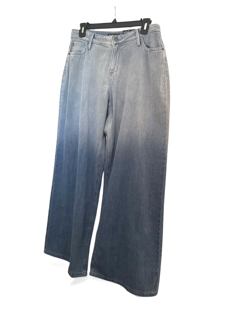 Simply Vera Wang Womens Mid Rise Ombre Fade Relaxed Wide Leg Jeans Sz 6 New